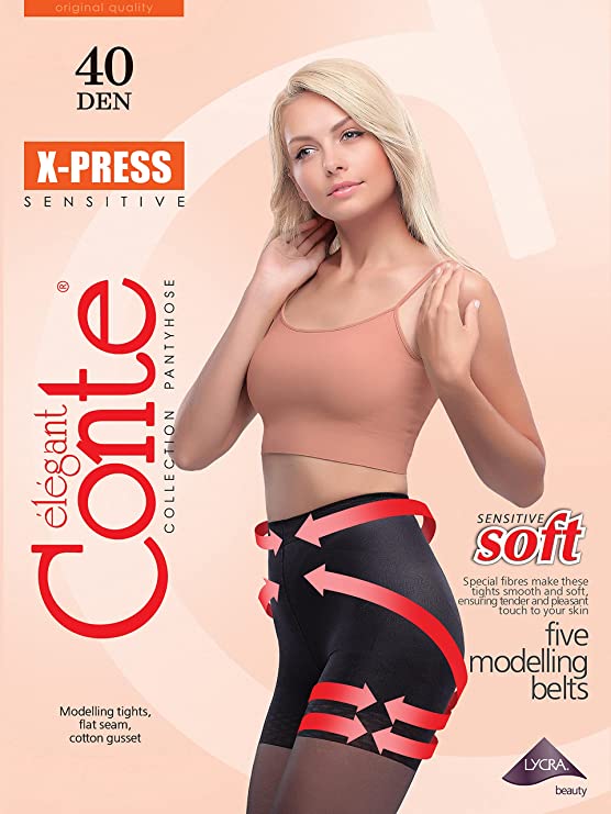 Conte Tights Sheer to Waist Hipster Low-Rise Pantyhose with Adjustable  Belt, Top 40 Den