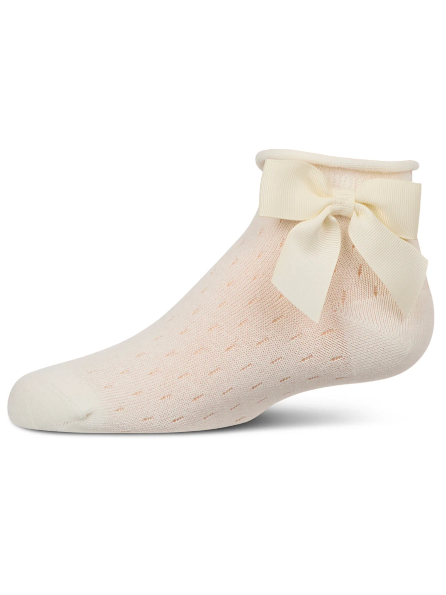 Girls Pointelle Soft Stretch Cotton Anklet Sock