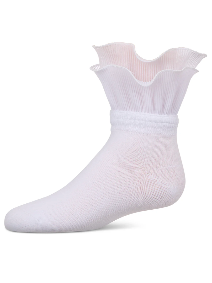 Girls' Dual Layer Ruffle Anklet Sock