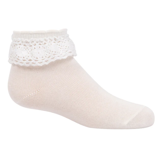 Crochet Ruffle Ankle Sock