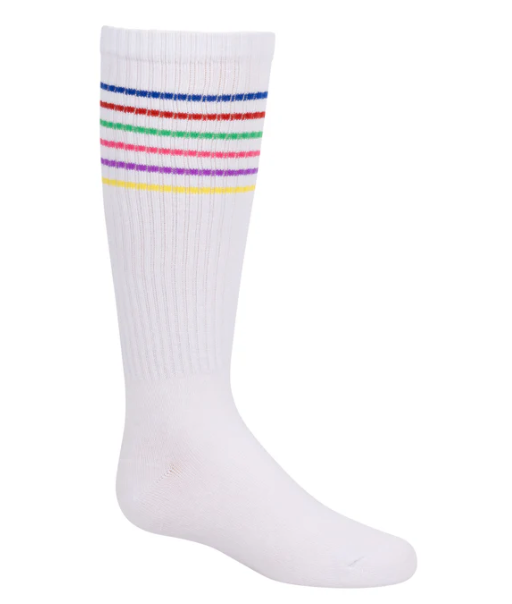 Thin Colourful Stripes Knee Sock