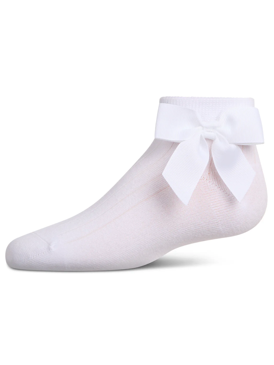 Girls' RIbbed Bow Anklet Socks