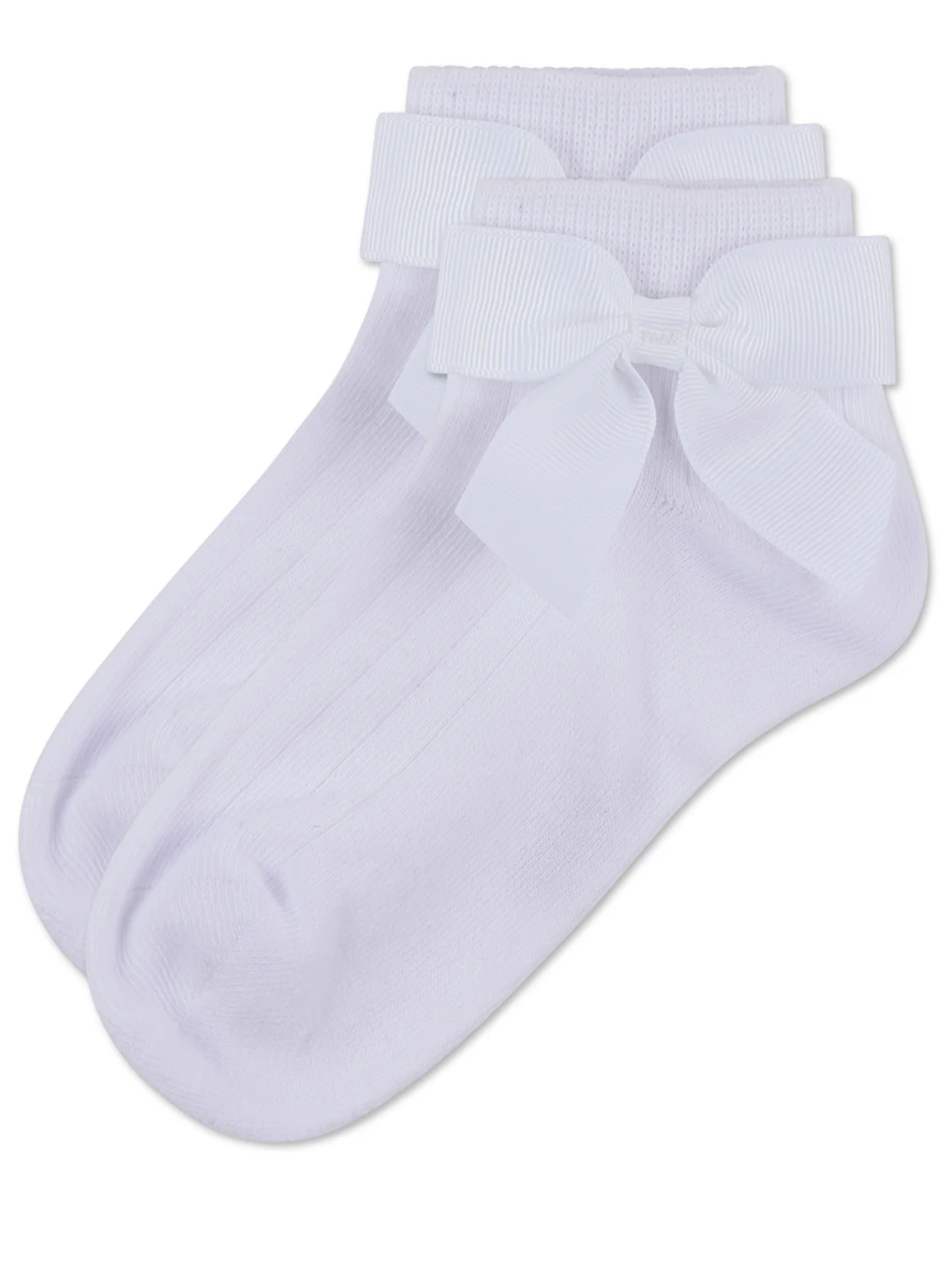 Girls' RIbbed Bow Anklet Socks