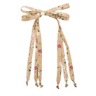 Long String Floral Bow Clip