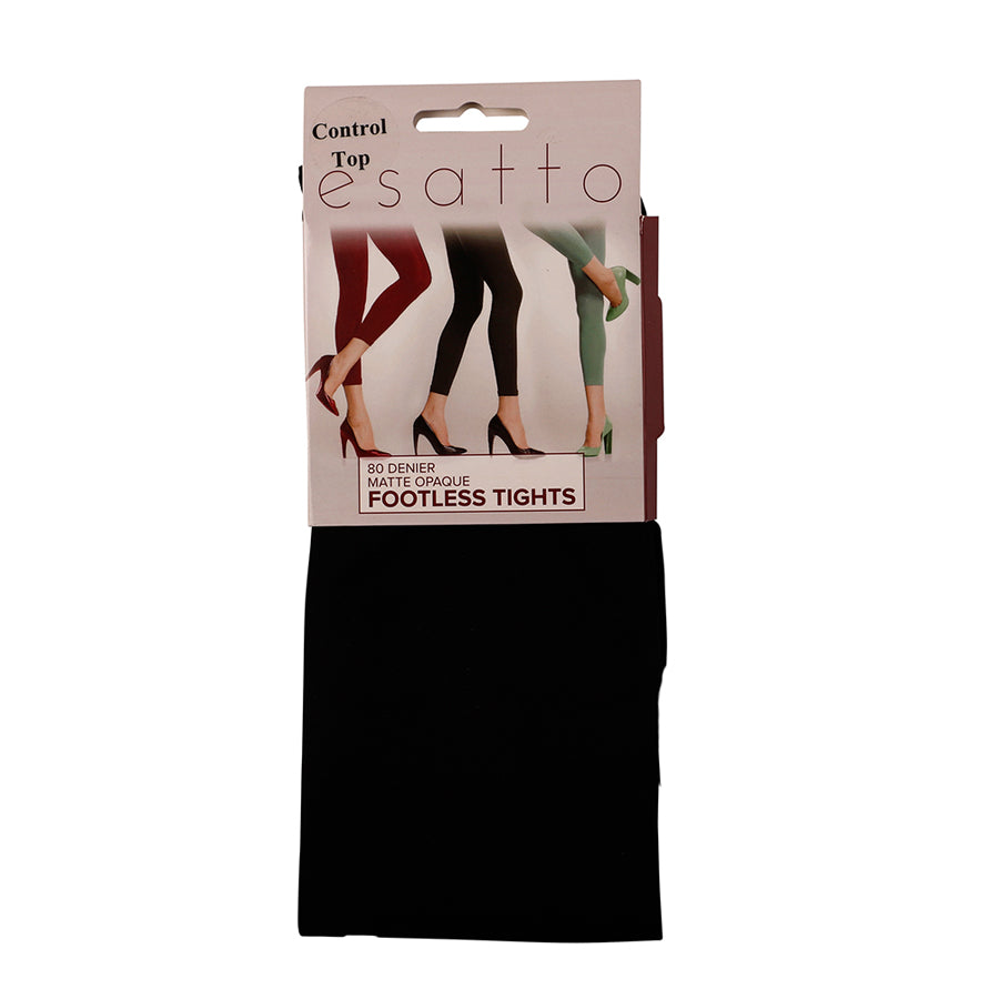 Womens 80 Denier Footless Tights with Control Top