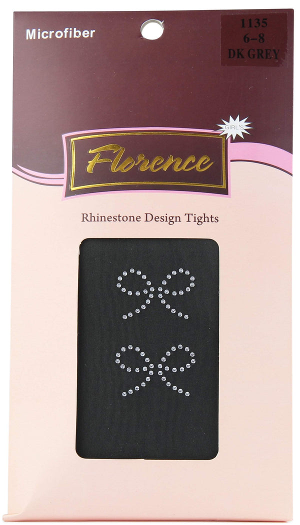 Girls Rhinestone Design Tights