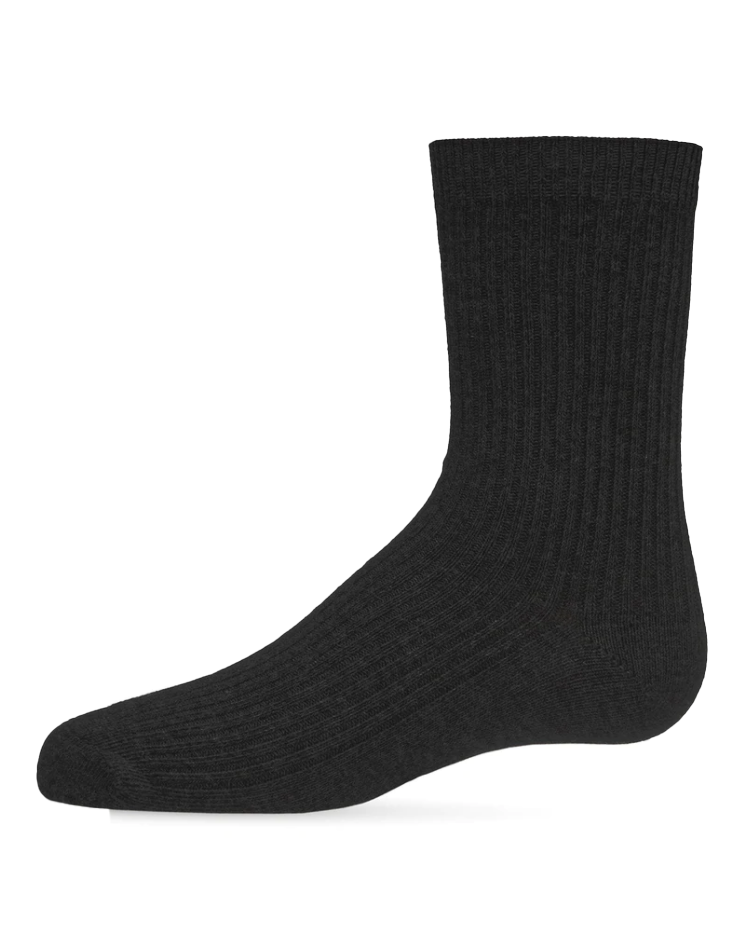 Kids Basic Ribbed Crew Sock