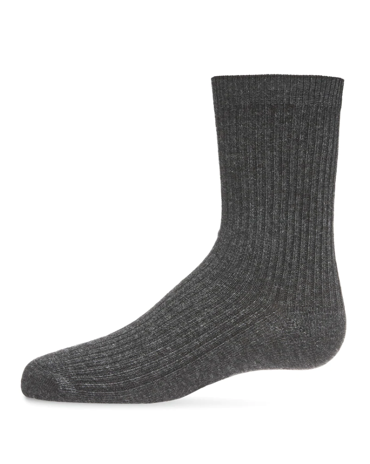 Kids Basic Ribbed Crew Sock