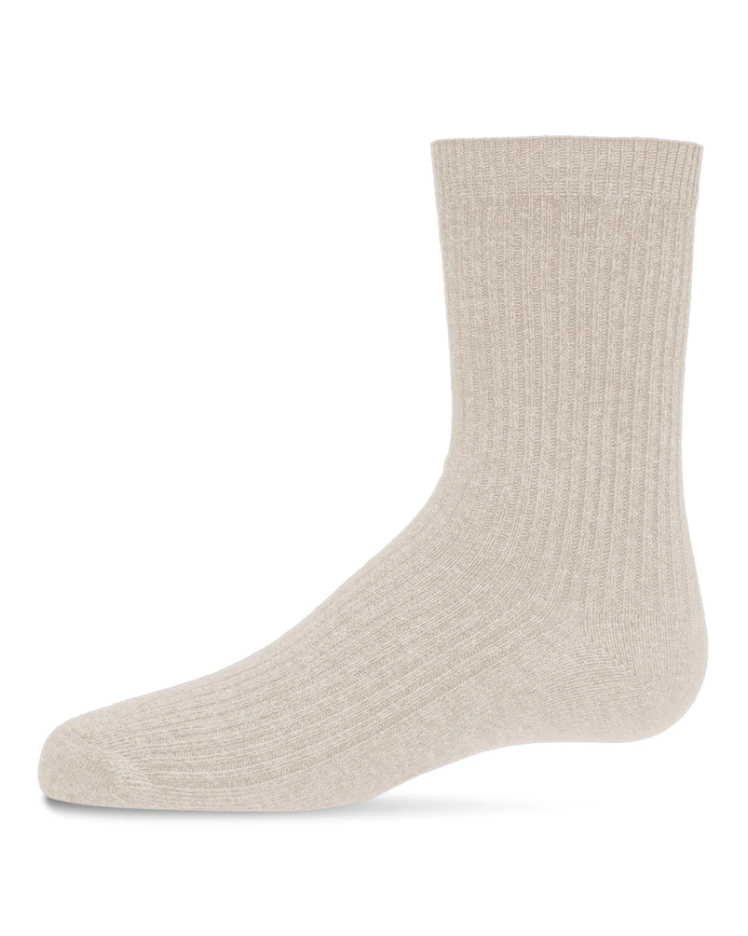 Kids Basic Ribbed Crew Sock