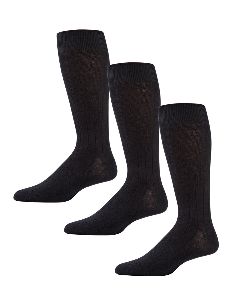 Mens Classic Crew Socks - 3 Pack (Ribbed)