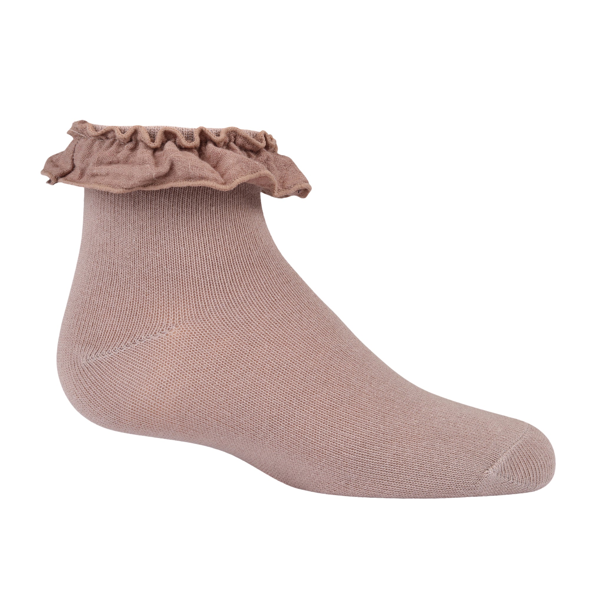 Girls Mini Gauze Ruffle Ankle Socks